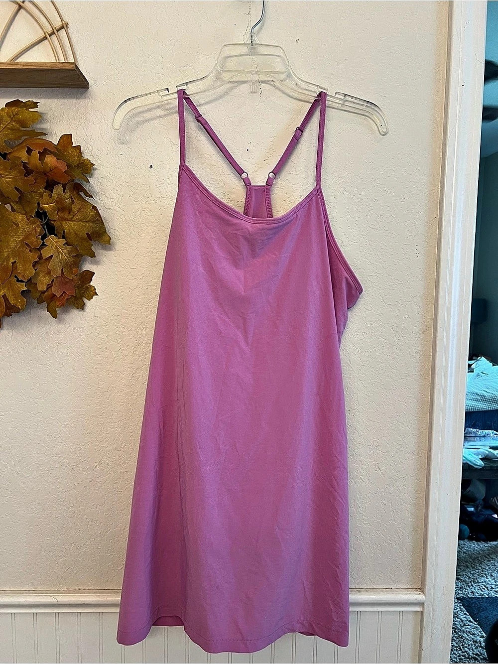 All in Motion Pink Athletic Tennis Dress Built-In Shorts & Bra Size Large